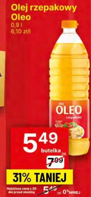 Delikatesy Centrum Olej rzepakowy Oleo 0,9l oferta