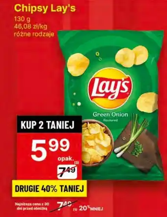 Delikatesy Centrum Chipsy Lay's 130g oferta