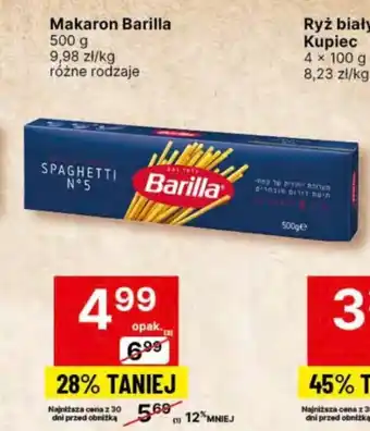 Delikatesy Centrum Makaron Barilla 500g oferta