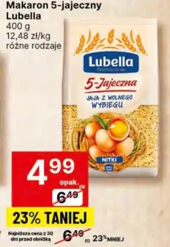 Delikatesy Centrum Makaron 5 jajeczny Lubella 400g oferta