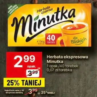 Delikatesy Centrum Herbata ekspresowa Minutka 40 torebek oferta
