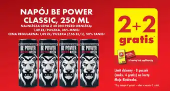 Biedronka NAPÓJ BE POWER CLASSIC, 250 ML oferta