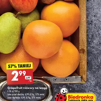 Biedronka Grapefruit różowy na wagę 1 kg oferta