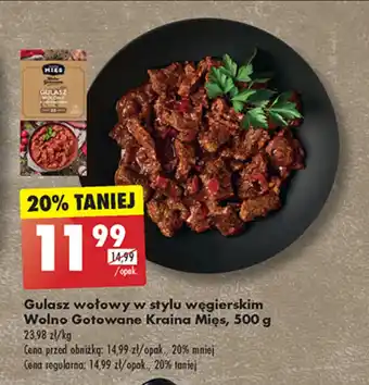 Biedronka Gulasz wołowy w stylu węgierskim Wolno Gotowane Kraina Mięs, 500 g oferta