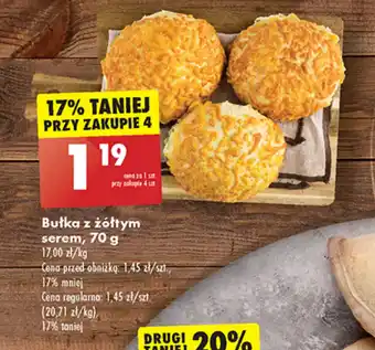 Biedronka Bułka z żółtym serem, 70 g oferta