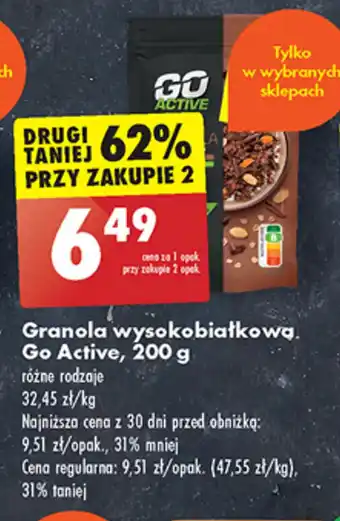 Biedronka Granola wysokobiałkowa. Go Active, 200 g oferta