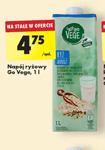 Biedronka Napój ryżowy Go Vege, 1 l oferta