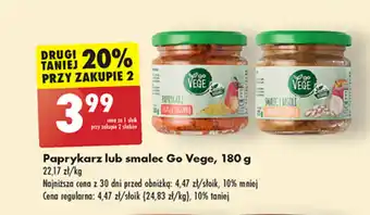 Biedronka Paprykarz lub smalec Go Vege, 180 g oferta