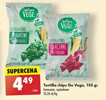 Biedronka Tortilla chips Go Vege, 135 g oferta