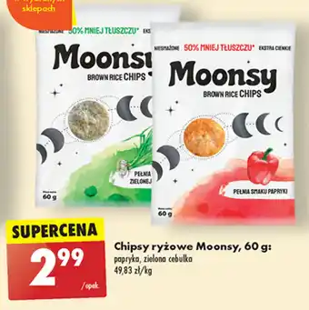 Biedronka Chipsy ryżowe Moonsy, 60 g oferta