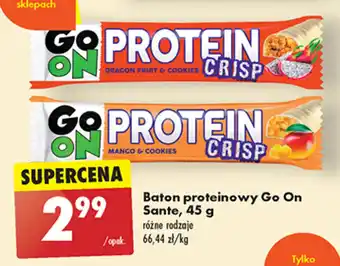 Biedronka Baton proteinowy Go On Sante, 45 g oferta