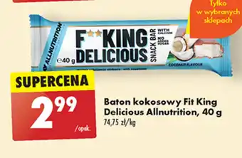 Biedronka Baton kokosowy Fit King Delicious Allnutrition, 40 g oferta
