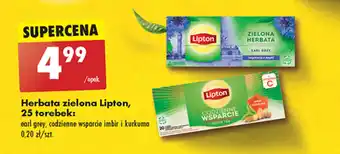 Biedronka Herbata zielona Lipton, 25 torebek oferta