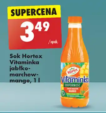 Biedronka Sok Hortex Vitaminka jabłko- marchew- mango, 1 l oferta