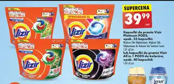 Biedronka Kapsułki do prania Vizir Platinum PODS, opak. 33 kapsułki oferta