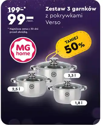 Biedronka Zestaw 3 garnków oferta