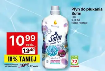 Delikatesy Centrum Płyn do płukania Sofin 1,8l oferta