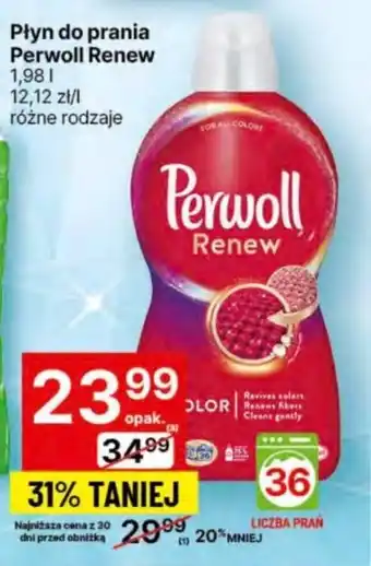 Delikatesy Centrum Płyn do prania Perwoll Renew 1,98l oferta