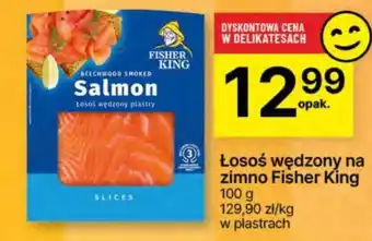 Delikatesy Centrum Łosoś wędzony na zimno Fisher King 100 g oferta