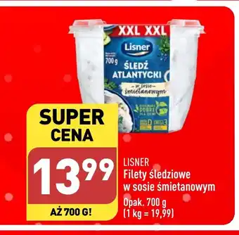 ALDI LISNER Filety śledziowe w sosie śmietanowym 700g oferta