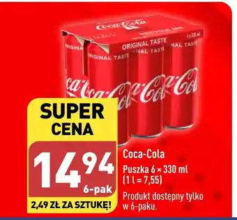 ALDI Coca-Cola Puszka 6 × 330 ml oferta