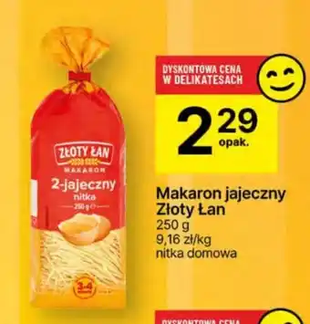 Delikatesy Centrum Makaron jajeczny Złoty Łan 250 g oferta
