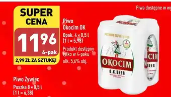 ALDI Piwo Żywiec Puszka 8 × 0,5 l oferta