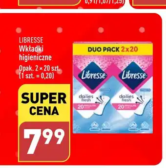 ALDI LIBRESSE Wkładki higieniczne 2 x 20szt. oferta