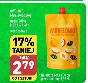 ALDI OWOLOVO Mus owocowy 200 g oferta