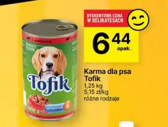 Delikatesy Centrum Karma dla psa Tofik 1,25 kg oferta