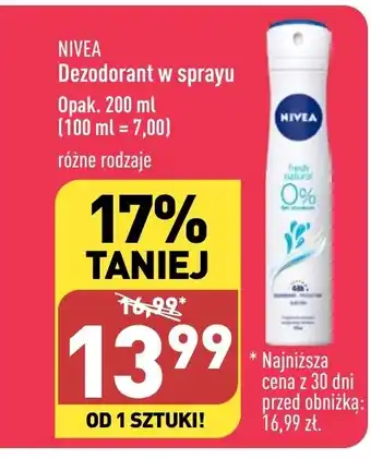 ALDI NIVEA Dezodorant w sprayu Opak. 200 ml oferta