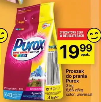 Delikatesy Centrum Proszek do prania Purox 3kg oferta