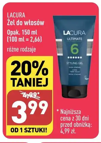 ALDI LACURA Żel do włosów Opak. 150 ml oferta