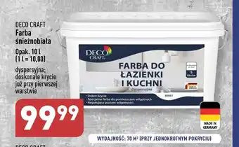 ALDI DECO CRAFT Farba śnieżnobiała 10l oferta