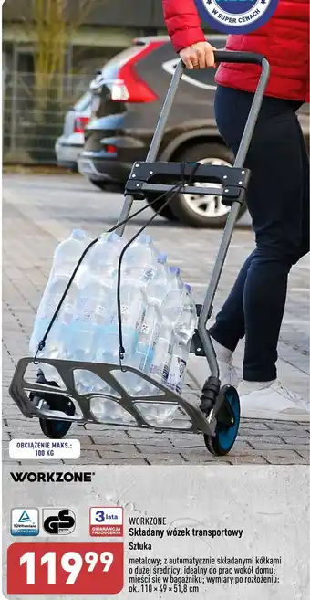 ALDI WORKZONE Składany wózek transportowy oferta