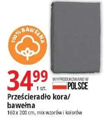 E.Leclerc Prześcieradło kora/bawełna oferta