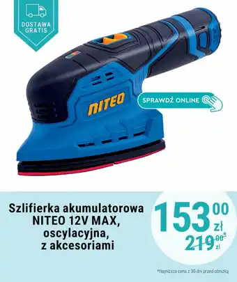 Biedronka Szlifierka akumulatorowa NITEO 12V MAX, oscylacyjna, z akcesoriami oferta