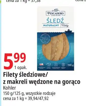 E.Leclerc Filety śledziowe/ z makreli wędzone na gorąco 150 g/125 g oferta