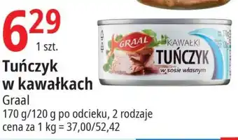 E.Leclerc Tuńczyk w kawałkach 170 g/120 g oferta