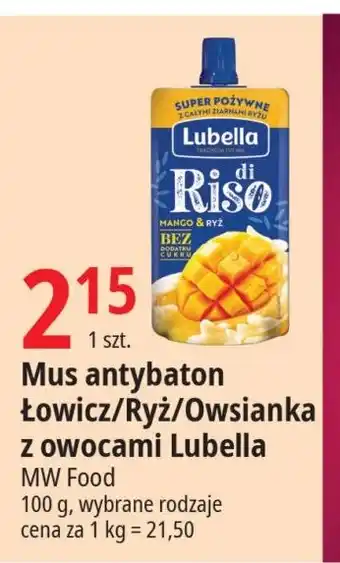 E.Leclerc Mus antybaton Łowicz/Ryż/Owsianka z owocami Lubella 100 g oferta
