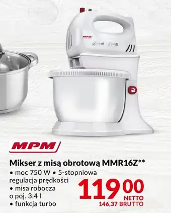 MPM Mikser z misą obrotową MMR16Z