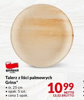 Makro Talerz z liści palmowych Grinx 5szt. oferta