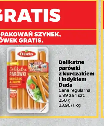 Netto Delikatne parówki z kurczakiem i indykiem duda oferta
