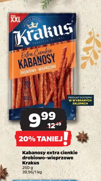 Netto Kabanosy extra cienkie drobiowo-wieprzowe krakus oferta
