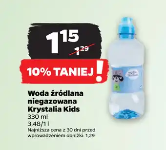 Netto Woda źródlana niegazowana krystalia kids oferta