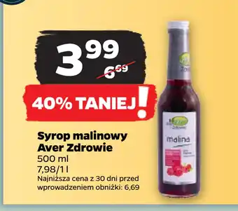 Netto Syrop malinowy aver zdrowie oferta