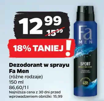 Netto Dezodorant w sprayu fa men oferta