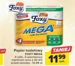 Carrefour Foxy mega papier toaletowy 4 rolki oferta