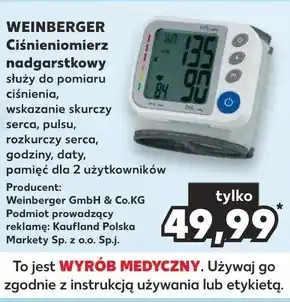 Kaufland Ciśnieniomierz weinberger oferta