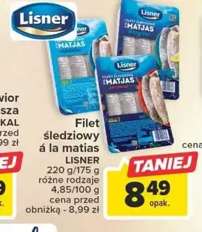 Carrefour Lisner filety śledziowe a'la matjas korzenne 220 g oferta